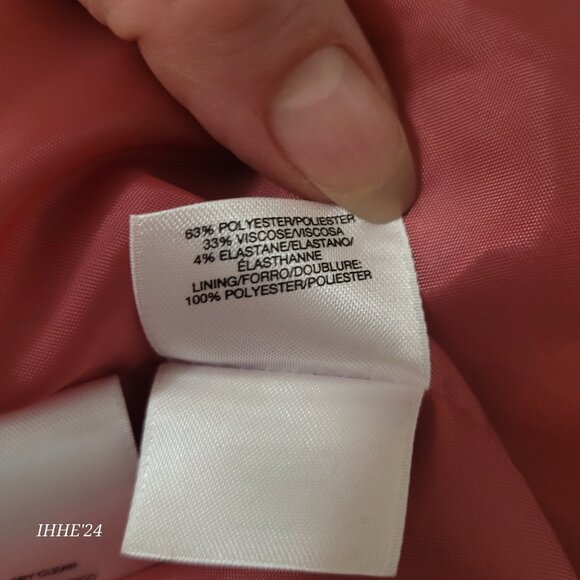 Nine West Womens Pink Blazer Jacket M Polyester Viscose & Elastane Blend - Picture 4 of 11